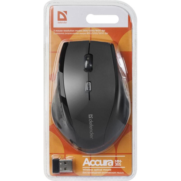 Мышь DEFENDER Accura MM-365 (черный)