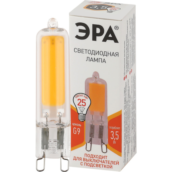 Лампочка ЭРА STD LED JCD-3.5W-GL-827-G9