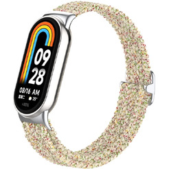 Ремешок Bingo Braided для Xiaomi Mi Band 8 (песочный в крапинку)
