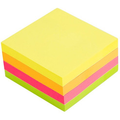 Блок самоклеящийся DELI A03303 (4*100 л. неон)