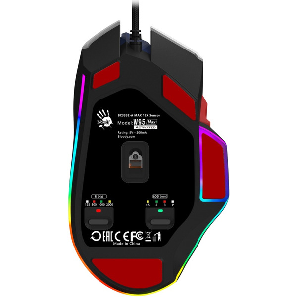 Игровая мышь A4Tech Bloody W95 Max Sports (белый/темно-синий)