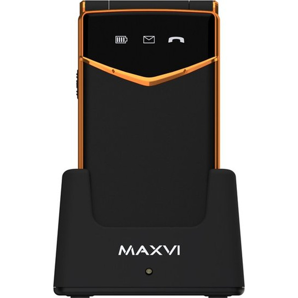 Кнопочный телефон Maxvi E11ds (черный/золотистый)