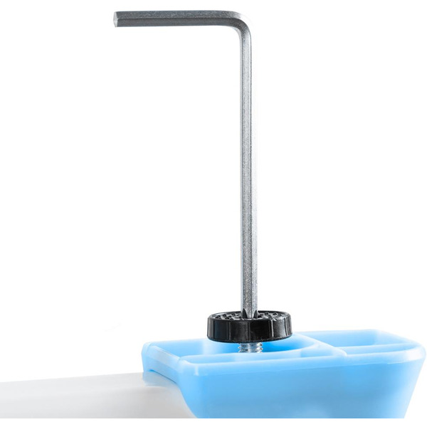 Парта+стул Anatomica Avgusta с выдвижным ящиком и подставкой (белый/голубой)