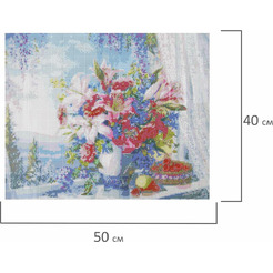 Картина стразами (алмазная мозаика) ОСТРОВ СОКРОВИЩ «Букет с гладиолусами» 663866