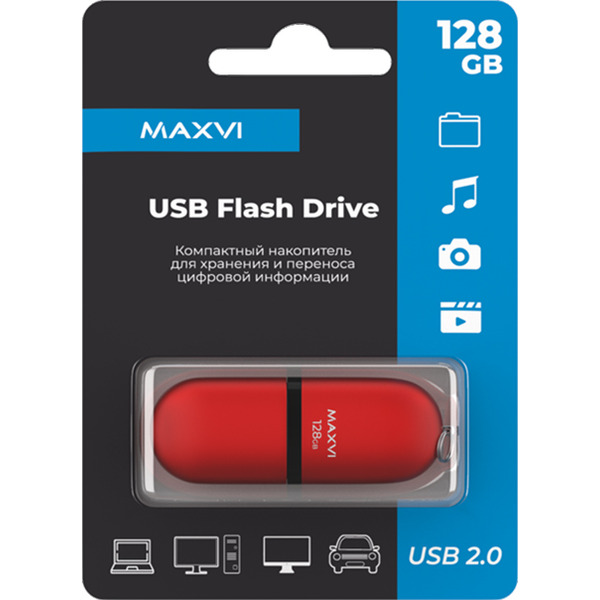 USB флеш Maxvi SF 128GB FD128GBUSB20C10SF (красный)