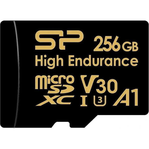Карта памяти Silicon Power Golden Series High Endurance microSDXC SP256GBSTXDV3V1HSP 256GB (с адаптером)