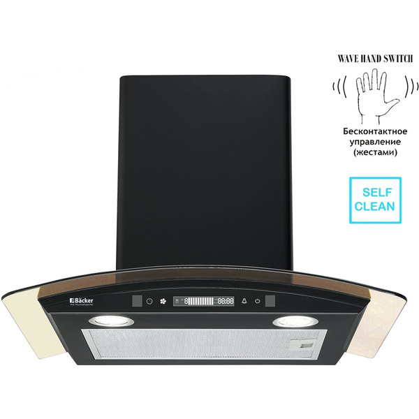Кухонная вытяжка Backer QD60E-MC BLACK 12K