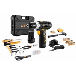 Дрель-шуруповерт Deko GCD12DU3 SET 104 (063-4133) с 2-мя АКБ, кейс, набор оснастки