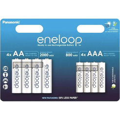 Аккумулятор Panasonic Eneloop AAA+AA BK-3MCDE+BK-4MCDE/8CP (8шт)
