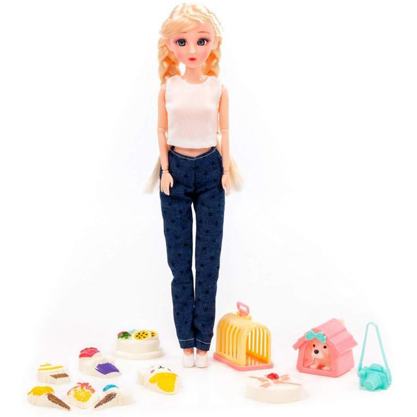 Кукла Полесье Ксюша в брюках + аксессуары (12 элементов) (в коробке №4) 8163