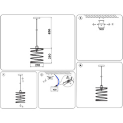 Подвесной светильник Ambrella Light Traditional TR8401 черный Е27