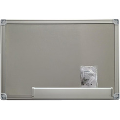 Доска магнитно-маркерная Silwerhof белый 90x120см алюминиевая рама лоток для аксессуаров