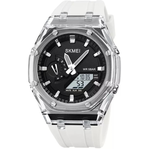 Наручные часы Skmei 2100 (белый/черный)