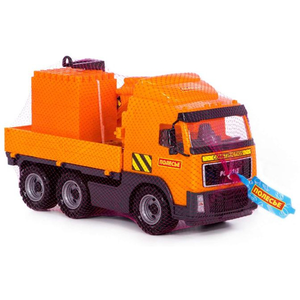 Автомобиль-кран с манипулятором Полесье 8800 + конструктор Супер-Микс