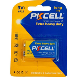 Батарейка PKCELL Крона 6F22 (9 В) солевая, 1 шт