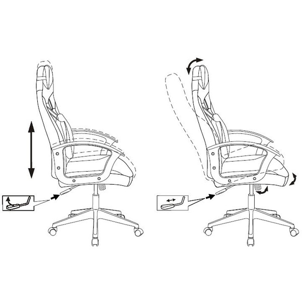 Кресло игровое Zombie DRIVER (1485773) черный/желтый