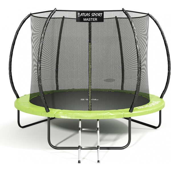 Батут пружинный ATLAS SPORT 252 см - 8ft Master (с лестницей, зеленый)