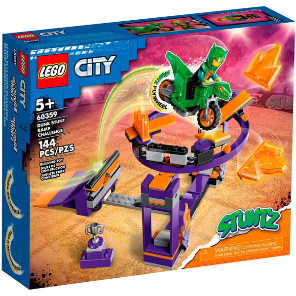 Конструктор LEGO City 60359 Испытание каскадеров с трамплином и кольцом