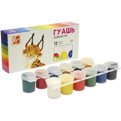 Гуашь ЛУЧ ЗОО (мини), 12 цв., 15 мл, арт. 20С1356-08