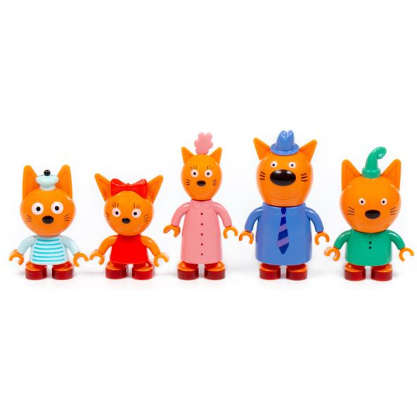 Конструктор Полесье Макси. Три кота. Путешествие на поезде 94937