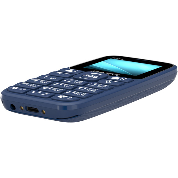 Мобильный телефон Maxvi B110ds +ЗУ WC-112 (синий)