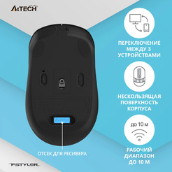 Мышь A4Tech Fstyler FB10C (синий)