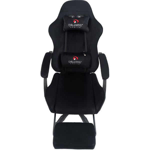 Вибромассажное кресло Calviano 1584 (велюр, черный)