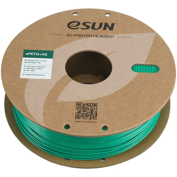 Пластиковая нить ESUN PETG+HS 1,75 мм (зеленый)
