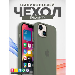 Бампер BINGO Silicone Case для APPLE iPhone 15 оливковый
