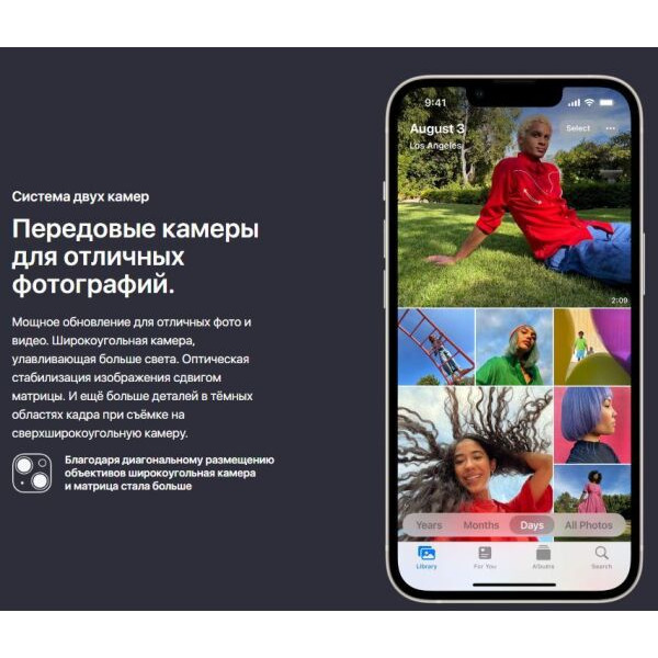 Смартфон APPLE iPhone 13 128GB Midnight (MLNC3AH/A)