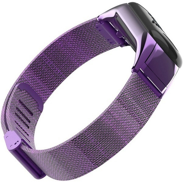 Ремешок Bingo Stainless Grid для Xiaomi Mi Band 3/4 Фиолетовый