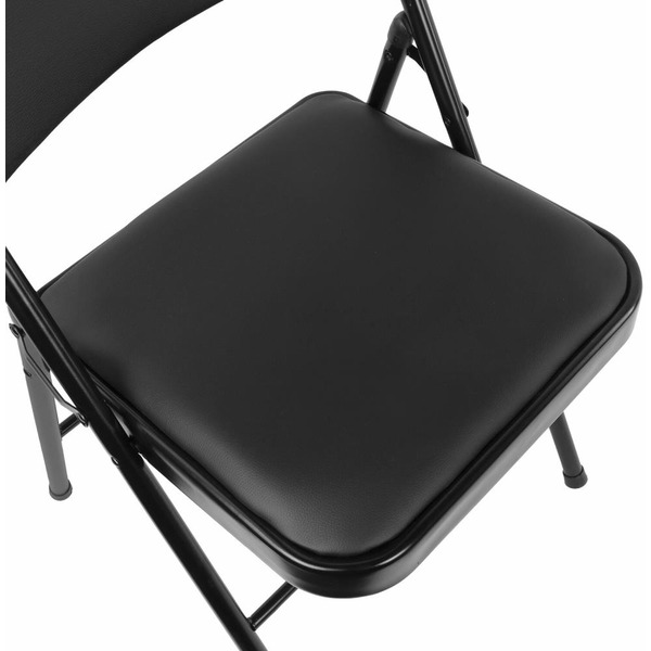 Стул складной BRABIX Golf Plus CF-003 КОМФОРТ (черный каркас, кожзам черный) 533026