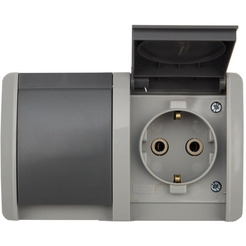 Блок из 2 розеток горизонтальный KRANZ INDUSTRIAL KR-78-0613