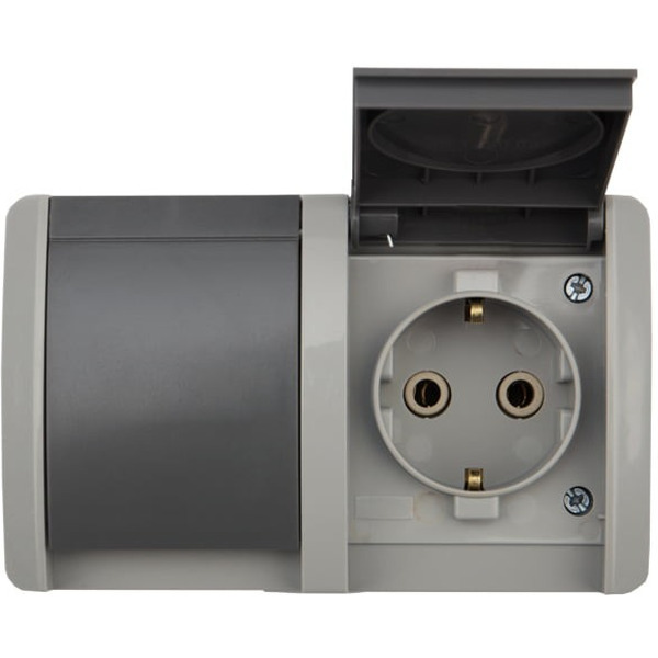 Блок из 2 розеток горизонтальный KRANZ INDUSTRIAL KR-78-0613