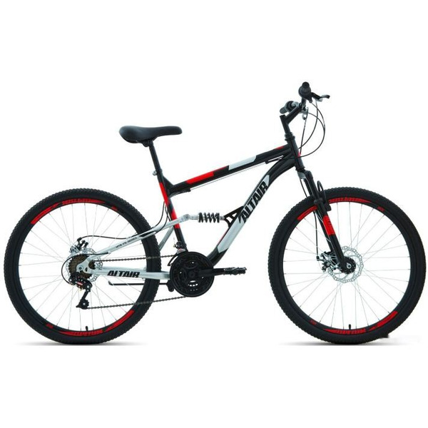 Велосипед Forward Altair MTB FS 26 2.0 D 2022 / RBK22AL26072 (18, черный/красный)