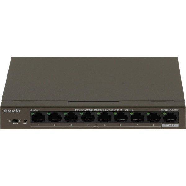 Коммутатор Tenda TEF1109P-8-63W
