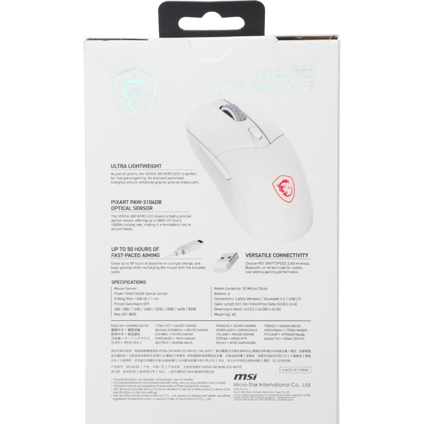 Игровая мышь MSI Versa 300 Wireless (белый)