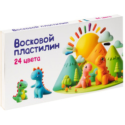 Пластилин для лепки "Восковой пластилин 24 цвета" GENIO KIDS-ART DMR24