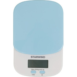 Весы кухонные электронные Starwind SSK2156 (голубой)