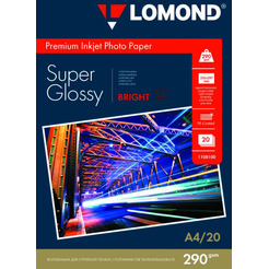 Фотобумага Lomond Суперглянцевая A4 290 г/кв.м. 20 листов (1108100)