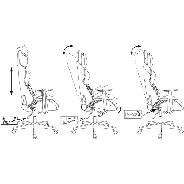 Кресло игровое Бюрократ Knight Catzy (экокожа, серый/розовый)
