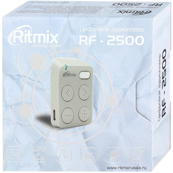 Проигрыватель Flash RITMIX RF-2500 8Gb, серебристый