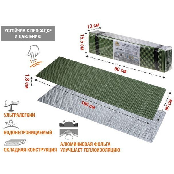 Коврик туристический складной ARIZONE Coyote Plus 28-180602