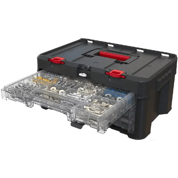 Ящик для инструментов Keter 3 Organizer Set Unit 253380 (черный/красный)