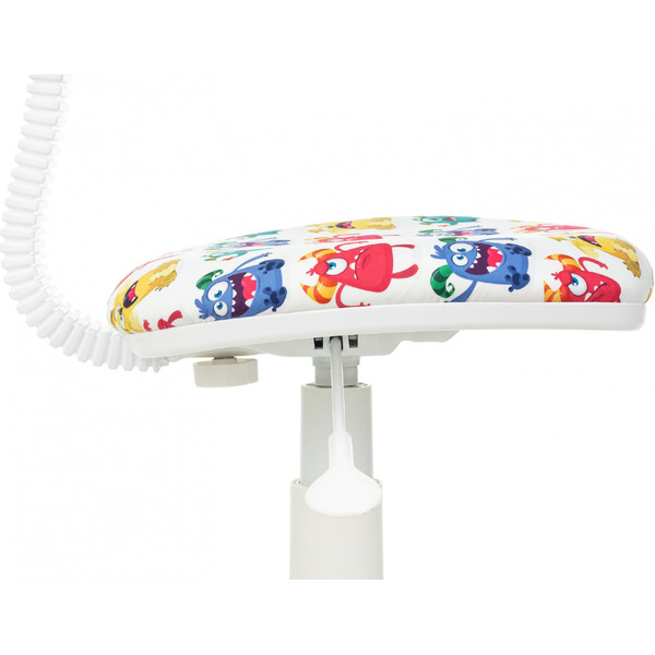 Кресло Бюрократ CH-W201NX (белый монстры/пластик белый)