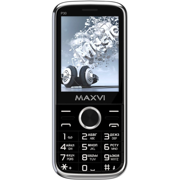 Кнопочный телефон Maxvi P30 (черный)