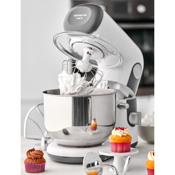 Кухонная машина POLARIS PKM 1101 (белый)