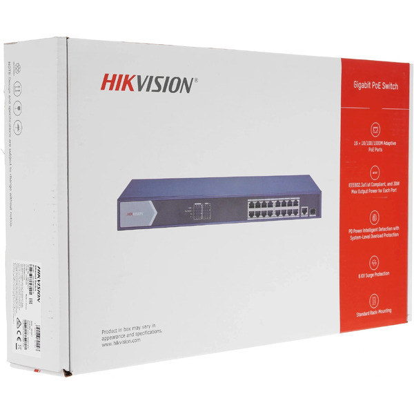 Неуправляемый коммутатор Hikvision DS-3E0518P-E