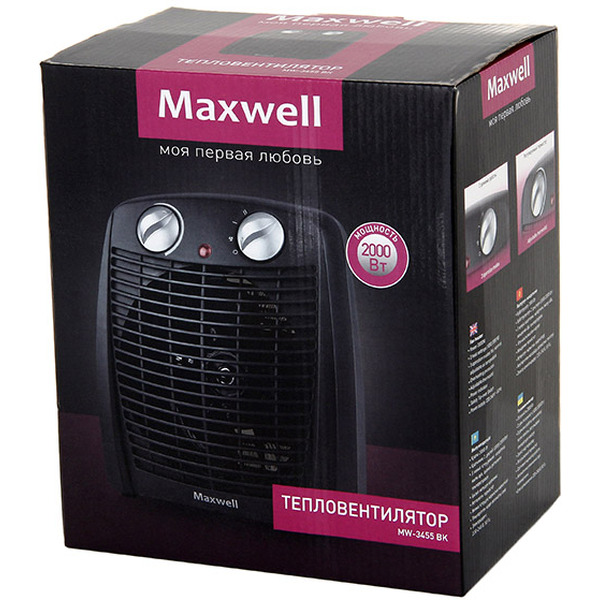 Тепловентилятор Maxwell MW-3455 BK