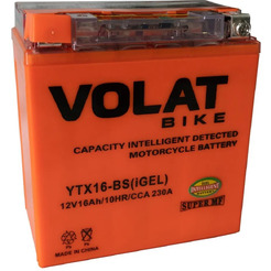 Мотоаккумулятор VOLAT YTX16-BS 16Ah (iGEL) L+